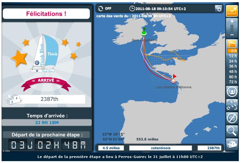 arrivée les sables